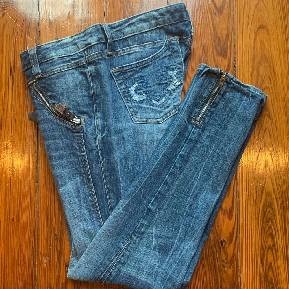 Express ReRock Skinny Jeans